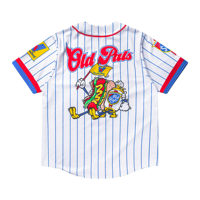 OLD STYLE x VIENNA BEEF BASEBALL JERSEY - WHITE