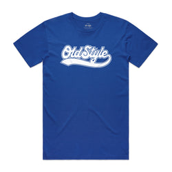 OLD STYLE SCRIPT TEE - ROYAL