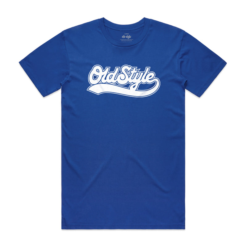 OLD STYLE SCRIPT TEE - ROYAL