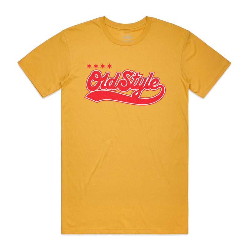 OLD STYLE X VIENNA BEEF JERSEY TEE - GOLD