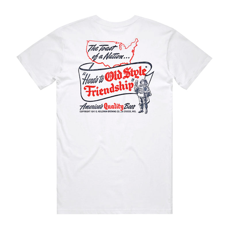 OLD STYLE FRIENDSHIP TEE - WHITE