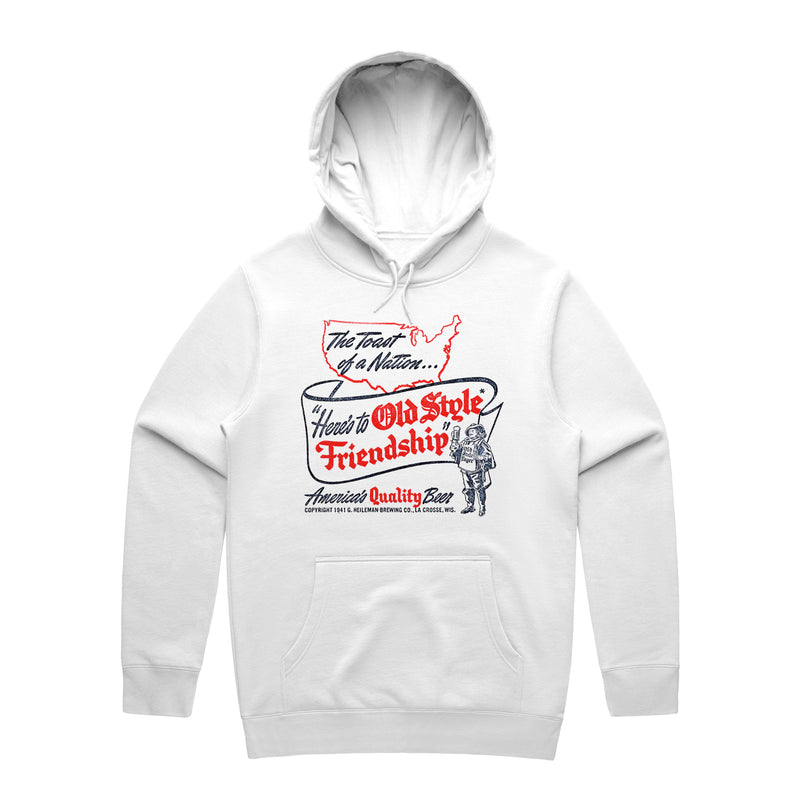 OLD STYLE FRIENDSHIP HOODIE - WHITE