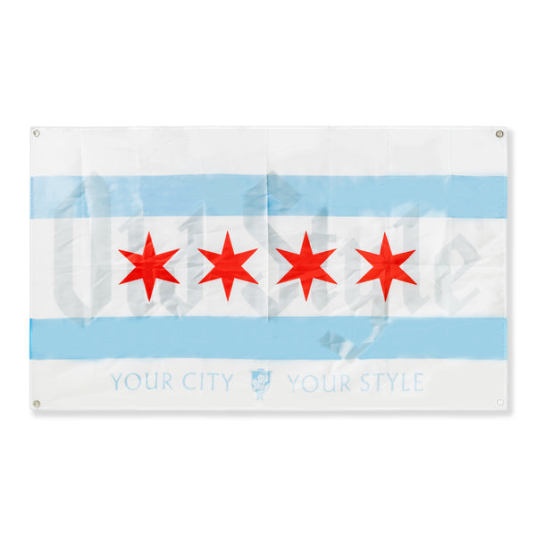 flag with 4 stars and "your city your style" along the bottom